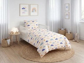Lenjerie de pat din crep pentru patut Renforce CLOUDIRO colorat Dimensiune lenjerie de pat: 45 x 65 cm | 90 x 140 cm