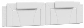 374815 vidaXL Pernă pentru tăblie pat, alb, 200 cm, piele artificială