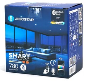 SET 3x corp de iluminat LED dimabil încastrat Aigostar MESH 9W/230V 2700K-6500K d. 14,5 cm