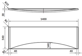 Masca frontala cada 140 cm Cersanit Virgo Intro