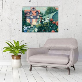 Tablou - Gustave Caillebotte, Dahlias, Garden at Petit Gennevilliers, reproducere (70x50 cm)