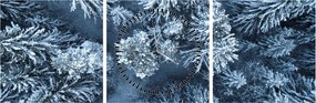 Tablou - Pădure înzăpezită (cu ceas) (90x30 cm)