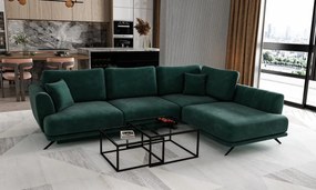 Coltar extensibil cu spatiu pentru depozitare, 276x191x90 cm, Larde R03, Eltap (Culoare: Verde - Lukso 35)