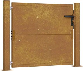 vidaXL Poartă de grădină 100x100 cm, oțel Corten