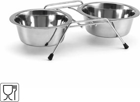 Bol din otel inoxidabil pentru caini/pisici DUO PETZ Ø 13 cm