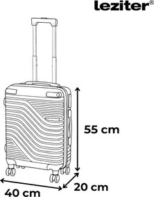 Valiză de cabină TravelLux Urban cu hard top și roți detașabile 35x55x20 cm neagră