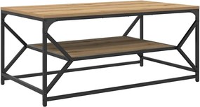 vidaXL Masă de cafea Stejar Artizanal 90 x 50 x 40 cm