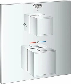 Baterie dus incastrata Grohtherm Cube cu doua iesiri termostatata