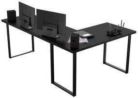 Masă PC de colț Vintid (Negru). 1054978