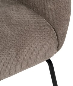 Fotoliu taupe cu tapițerie din chenille Classic – Ixia