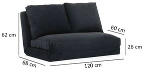 Canapea pat Taida negru