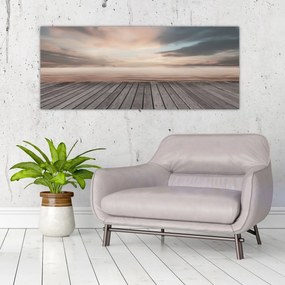 Tablou - Pier la apus de soare (120x50 cm)