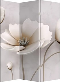 Paravan - Florile albe (126x170 cm)