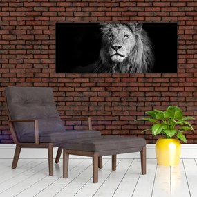 Tablou - Leu, alb și negru (120x50 cm)