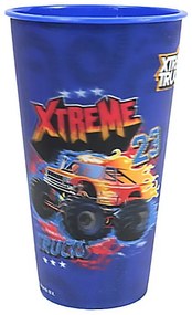 Vehicul Xtreme Pahar din plastic cu efect 3D 480 ml
