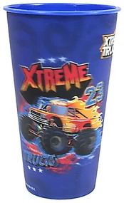 Vehicul Xtreme Pahar din plastic cu efect 3D 480 ml