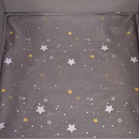 Patut pliant transformabil in tarc copii NOVOKIDS™ Onceuponatime NEST, 62X125 cm, 2 Niveluri, Jucarie Carusel muzical, Fermoar acces lateral, Roz cu