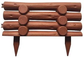 Gard ornamental de gradina, panou din plastic, maro, 44x31 cm