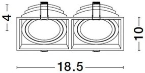 Corp incastrabil cu 2 spoturi directionabile EIRIAM, alb