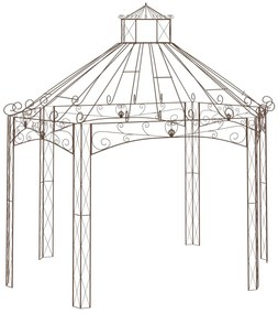 Pavilion de gradina, maro antichizat, 400x258x378 cm, fier 400 x 258 x 378 cm