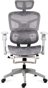 Scaun de birou ergonomic din mesh cu brațe 7D, șezut culisant și tetieră reglabilă 3D SYYT 9524 gri