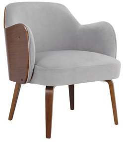 Fotoliu gri cu tapițerie din catifea Haruko - Støraa