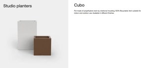 Ghiveci plante design decorativ exterior/interior Square tower pot 20x20x80cm