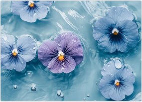 Tablou - Violete în apă (70x50 cm)