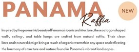 Veioza/Lampa Eco din Rafie, Panama octogon S, maro