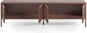 Comodă TV burgundy din metal 160x50x35 cm Fayna – Marckeric