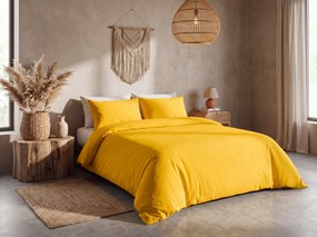 Lenjerie de pat din bumbac percale DOVER mustar Dimensiune lenjerie de pat: 2 ks 60 x 70 cm | 240 x 200 cm