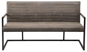 Bancheta design industrial Loft 160cm, vintage taupe