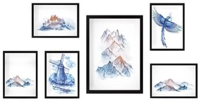 Tablouri 6 buc. Watercolor – Wallity