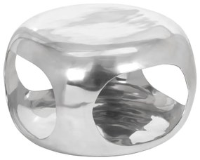 vidaXL Măsuță de cafea, argintiu, 50x50x30 cm, aluminiu