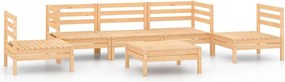 vidaXL Set mobilier de grădină, 6 piese, lemn masiv de pin