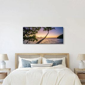 Tablou cu palmier pe plajă (120x50 cm)
