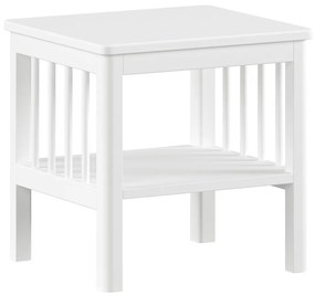 Set Mobilier Camera Copii Forrest Beech, Pat 90x200 cm, Dulap cu 2 Uși și Noptieră, din Lemn Masiv de Fag, Alb – Vipack