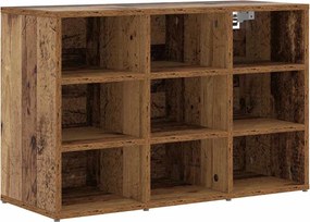 vidaXL Dulap pentru pantofi Lemn vechi 77,5 x 30 x 51 cm Lemn compozit