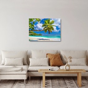 Tablou pe sticlă - Seychelles (70x50 cm)