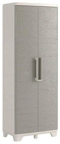 46644 Keter Dulap depozitare grădină Wood Grain, crem și gri taupe, 182 cm