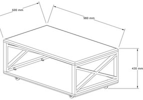 Măsuță de cafea Yuso Walnut