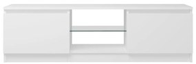 Comoda TV cu lumini LED, alb, 120x30x35,5 cm 1, Alb, 120 x 30 x 35.5 cm