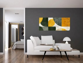 Tablou - Abstracție în culoare de măslin (120x50 cm)