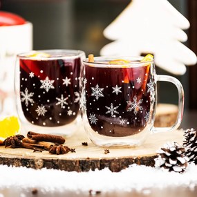 Pahare termo 4Home Hot&Cool Snowflake 350 ml,2 buc.