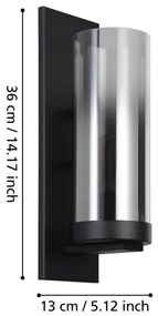 Aplică Eglo 44003 TOOTHILL 1xE27/40W/230V negru