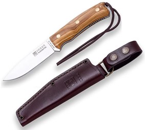 Cutit Joker Bushcrafter, lama otel inox 10.5 cm, teaca piele