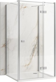 Cabina de dus Rea Atlas cu deschidere pe stanga 90x80 cm crom