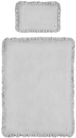 Set pilota si perna pentru patut din in cu umplutura STONE GREY, marimea S