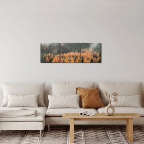 Tablou - Pădure toamna (cu ceas) (90x30 cm)