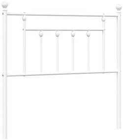 vidaXL Tăblie de pat de schimb metalică, alb, 90 cm